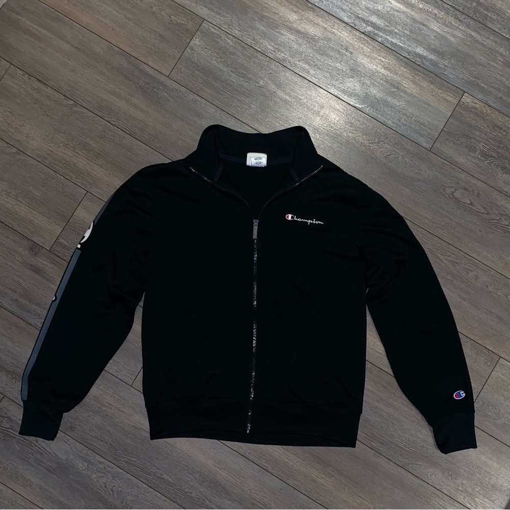 Champion Black Zip-up sweater.